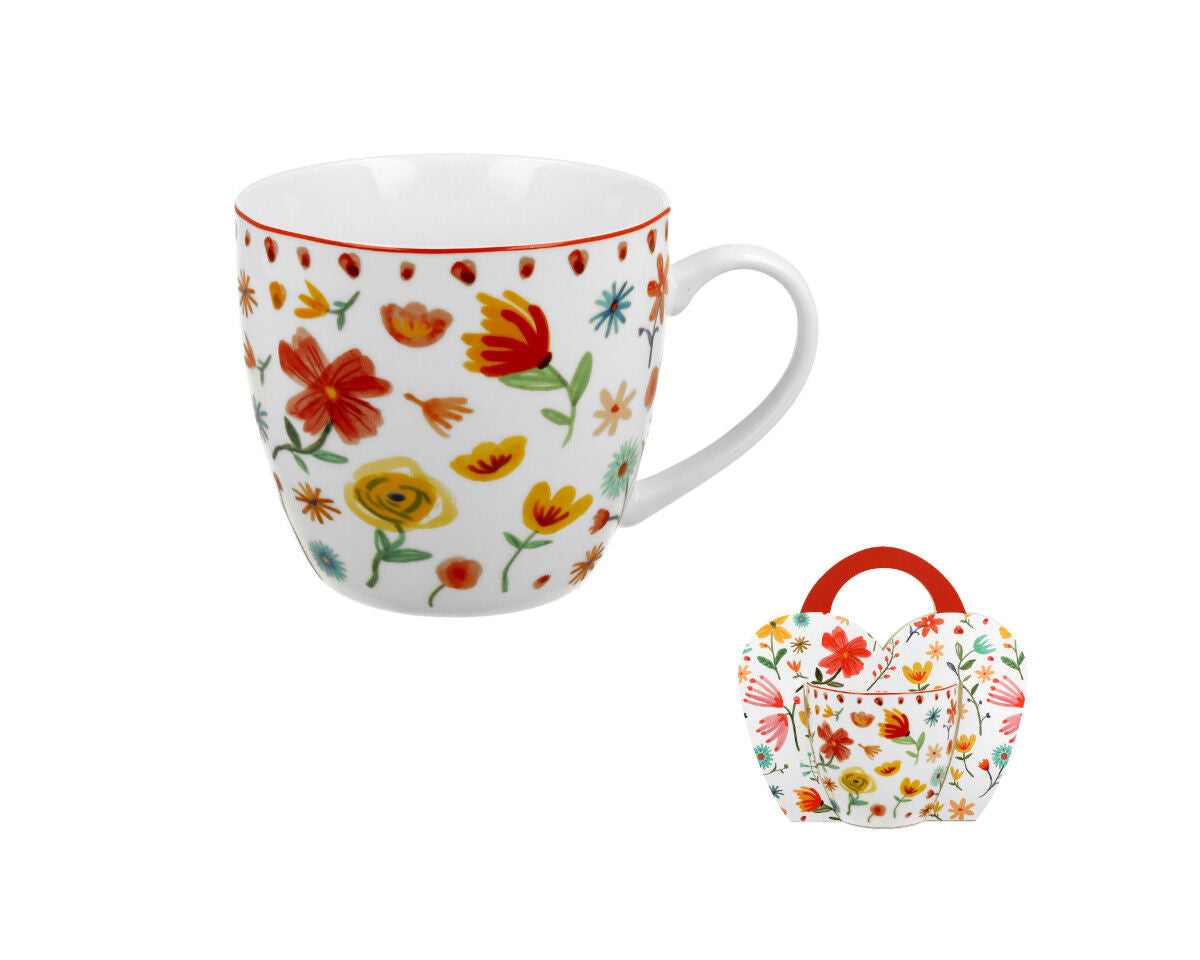 10er SET DUO ETNO Becher 460 ml PASTEL New Bone China Porzellan – Bild 2