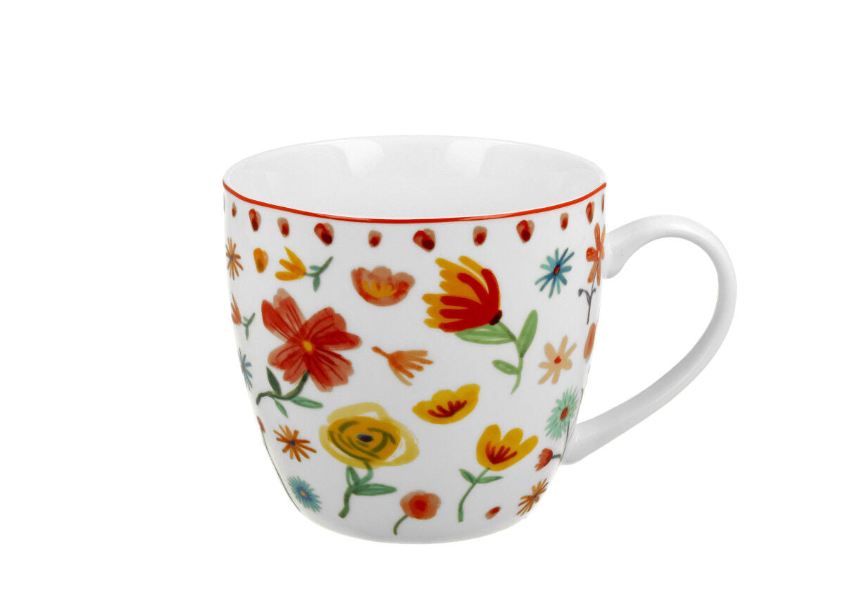 10er SET DUO ETNO Becher 460 ml PASTEL New Bone China Porzellan – Bild 4