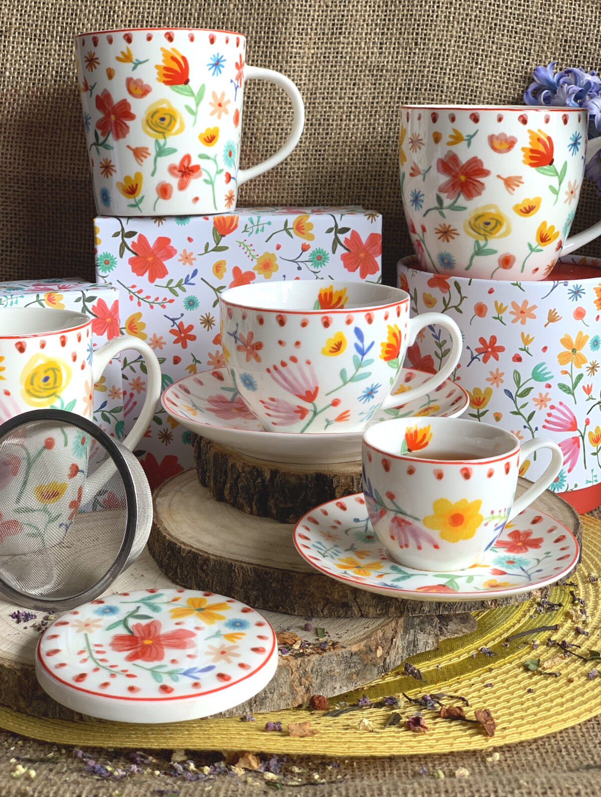 DUO ETNO Becher 460 ml PASTEL New Bone China Porzellan – Bild 4