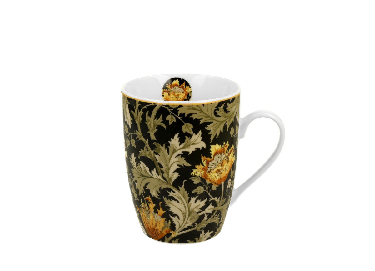 DUO ART GALLERY klassischer Becher 360 ml CHRYSANTHEMUM New Bone China Porzellan – Bild 2