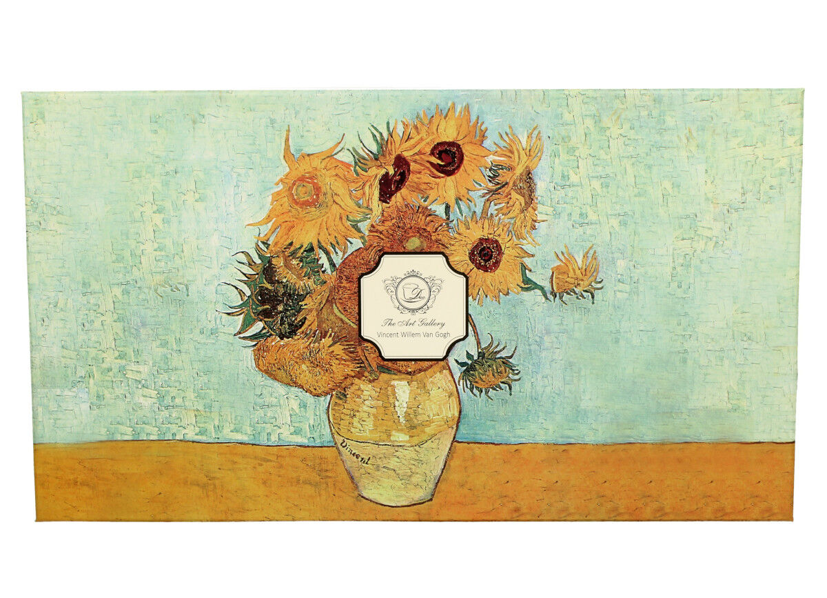 DUO ART GALLERY 6er-Set Tassen 220 ml SUNFLOWERS mit Untertassen, New Bone China Porzellan – Bild 2