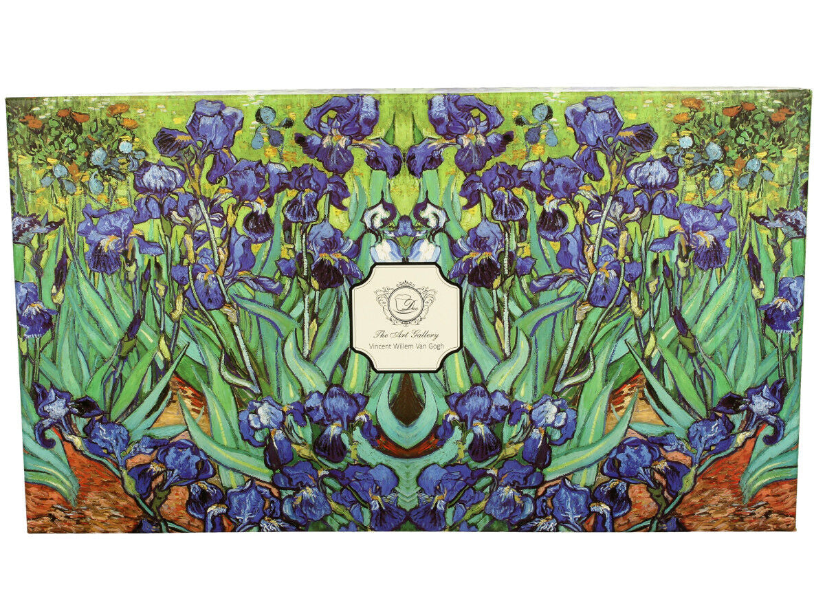 DUO ART GALLERY 6er-Set Tassen 220 ml IRISES mit Untertassen, New Bone China Porzellan – Bild 2