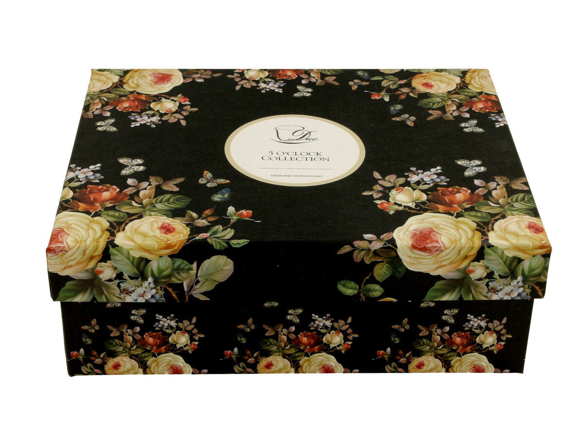 DUO FLORAL 2er-Set Espressotassen 90 ml WARDA mit Untertassen, New Bone China Porzellan – Bild 5