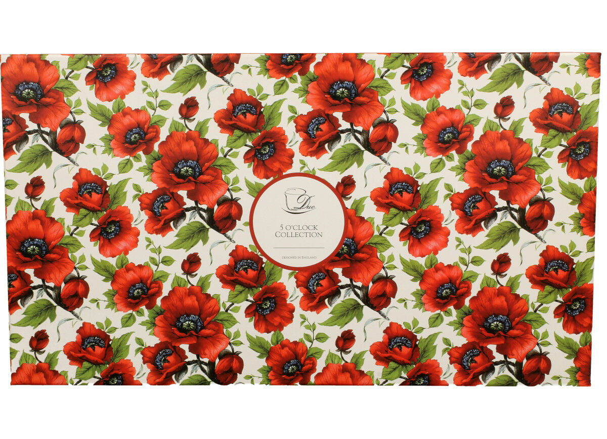 DUO FLORAL 6er-Set Tassen 220 ml LINA mit Untertassen, New Bone China Porzellan – Bild 2