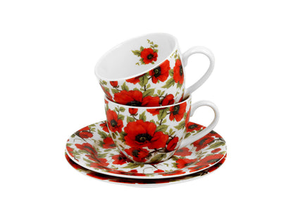DUO FLORAL 2er-Set Espressotassen 90 ml LINA mit Untertassen, New Bone China Porzellan – Bild 4
