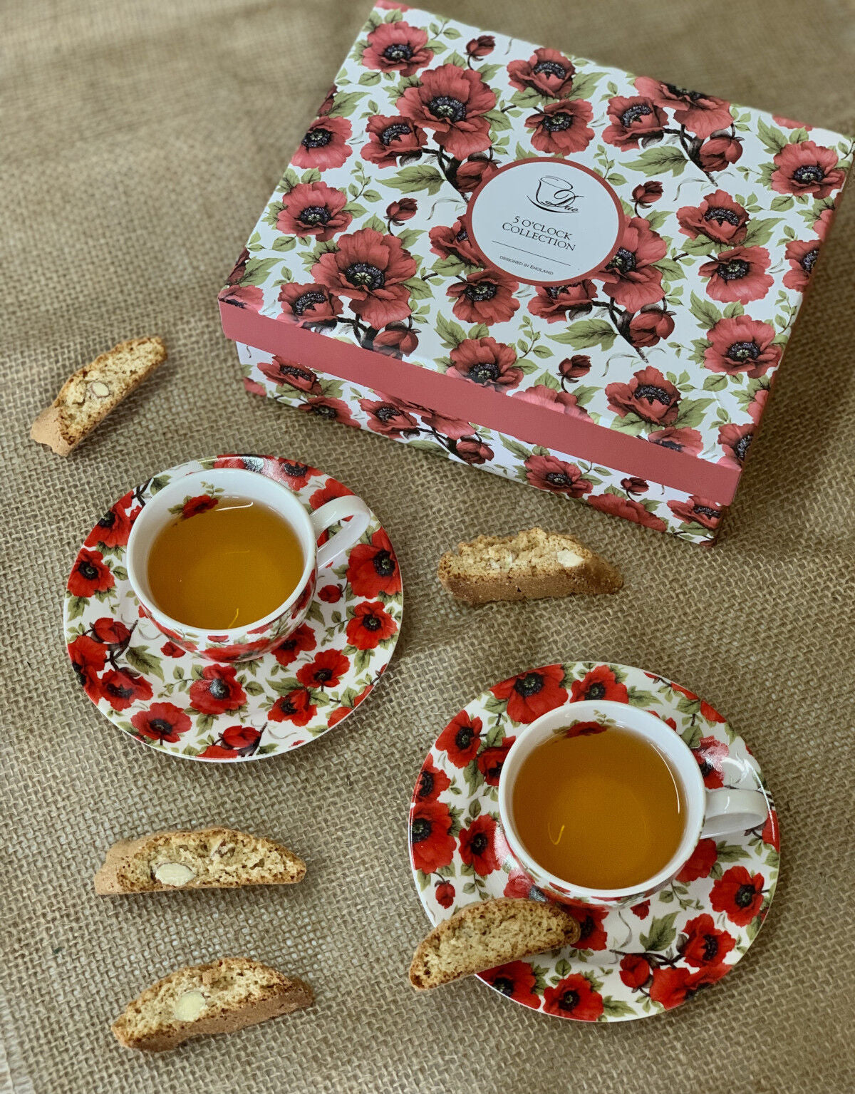 DUO FLORAL 2er-Set Espressotassen 90 ml LINA mit Untertassen, New Bone China Porzellan – Bild 6