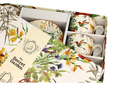 DUO FLORAL 6er-Set Tassen 220 ml LINNEA mit Untertassen, New Bone China Porzellan – Bild 3
