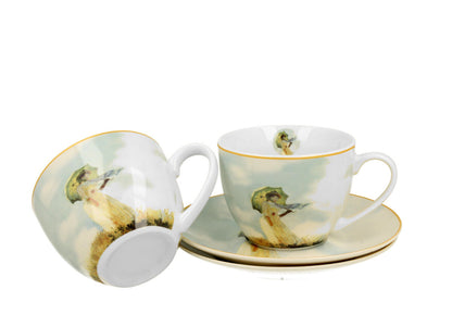 DUO ART GALLERY 2er-Set Tassen 250 ml WOMAN WITH PARASOL mit Untertassen, New Bone China Porzellan – Bild 3