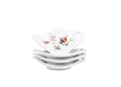 DUO FLORAL 4er-Set Teebeutelhalter SAFA New Bone China Porzellan – Bild 2