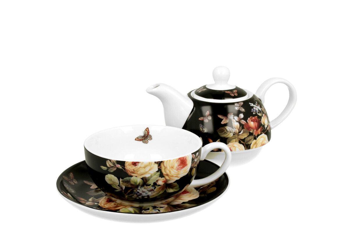 DUO FLORAL Tasse mit Teekanne WARDA New Bone China Porzellan – Bild 3