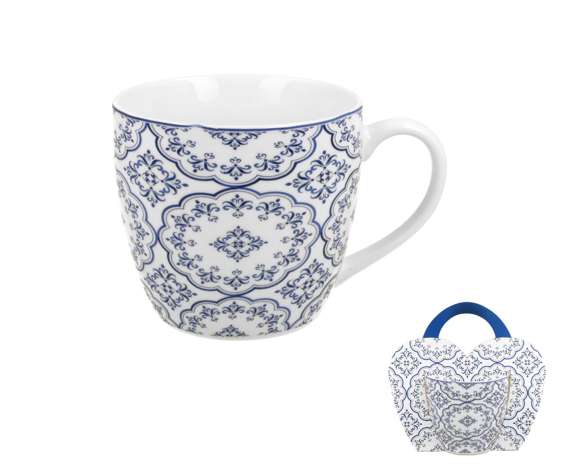 10er SET DUO ETNO Becher 460 ml ELLA New Bone China Porzellan – Bild 3