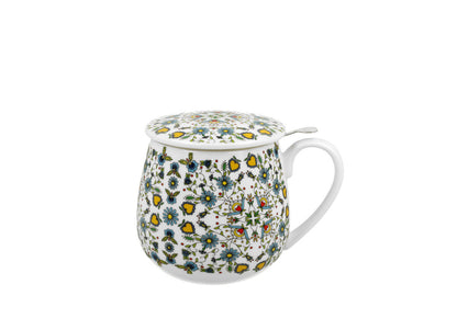 DUO ETNO Fassbecher 430 ml KASHUBIAN mit Teesieb, New Bone China Porzellan – Bild 3