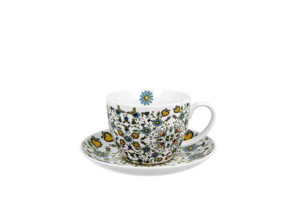 DUO ETNO Jumbobecher 470 ml KASHUBIAN mit Untertasse, New Bone China Porzellan – Bild 2