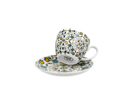 DUO ETNO Jumbobecher 470 ml KASHUBIAN mit Untertasse, New Bone China Porzellan – Bild 3