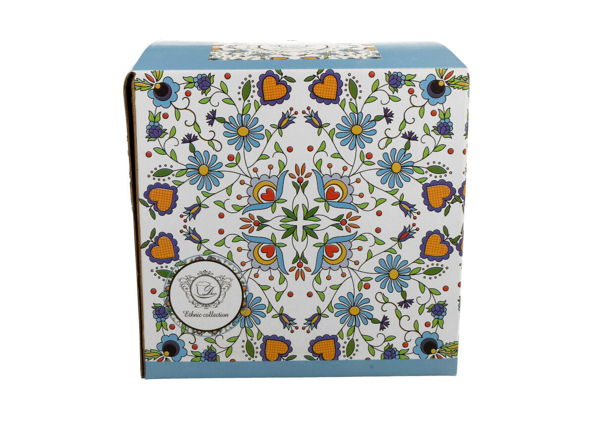 DUO ETNO Tasse mit Teekanne KASHUBIAN New Bone China Porzellan – Bild 4