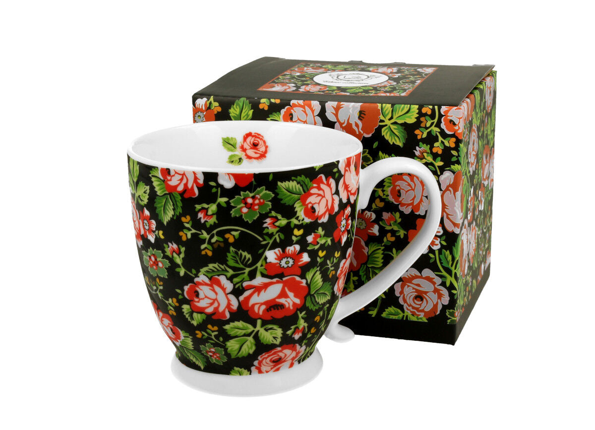 DUO ETNO Jumbobecher 480 ml CRACOVIAN mit Fuß, New Bone China Porzellan