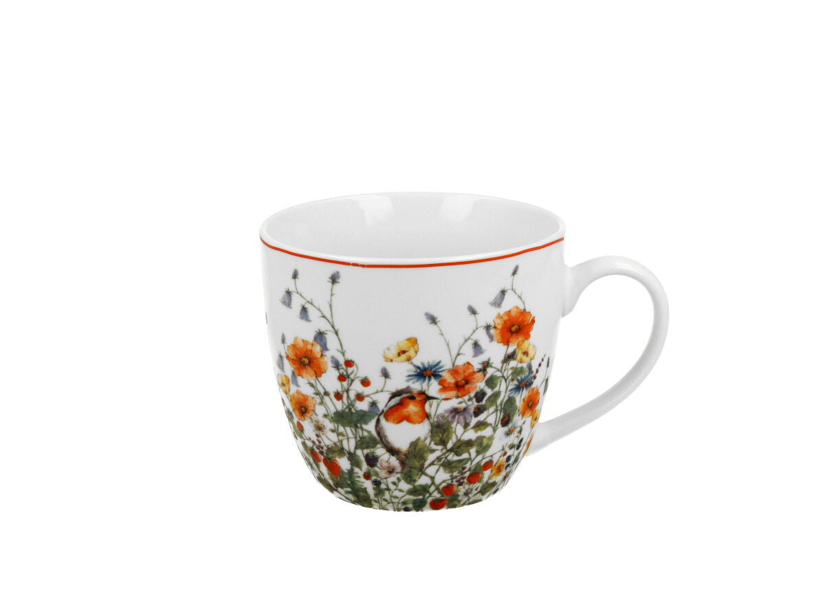 10er SET DUO FLORAL Becher 460 ml WILD BIRD in Tragetasche, New Bone China Porzellan – Bild 2