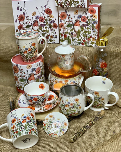 DUO FLORAL Tasse 250 ml WILD BIRD mit Untertasse, New Bone China Porzellan – Bild 5