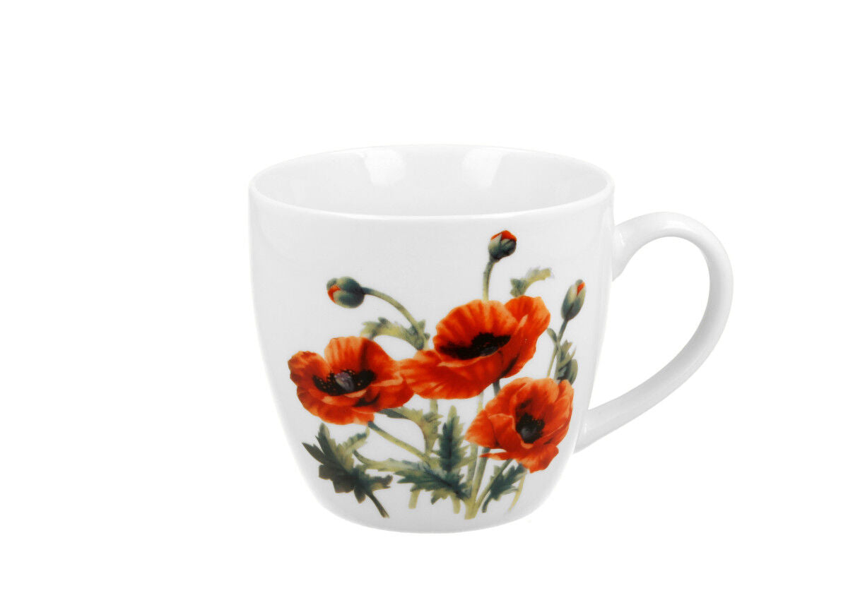 DUO FLORAL Becher 460 ml CLASSIC POPPIES New Bone China Porzellan – Bild 2