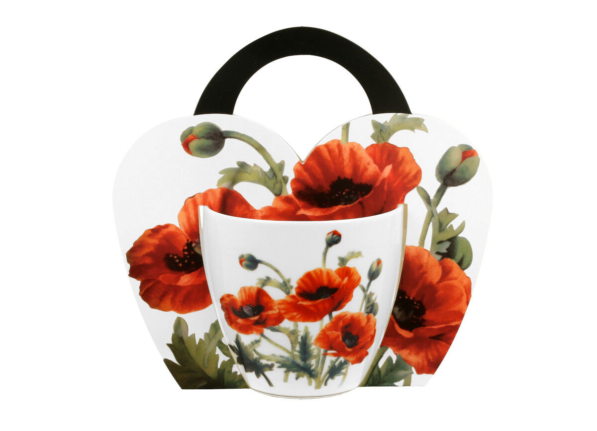 DUO FLORAL Becher 460 ml CLASSIC POPPIES New Bone China Porzellan – Bild 3