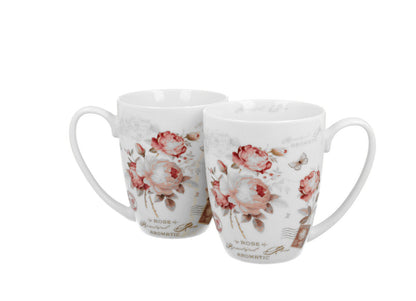 DUO FLORAL 2er-Set klassische Becher 350 ml SECESSION New Bone China Porzellan – Bild 2