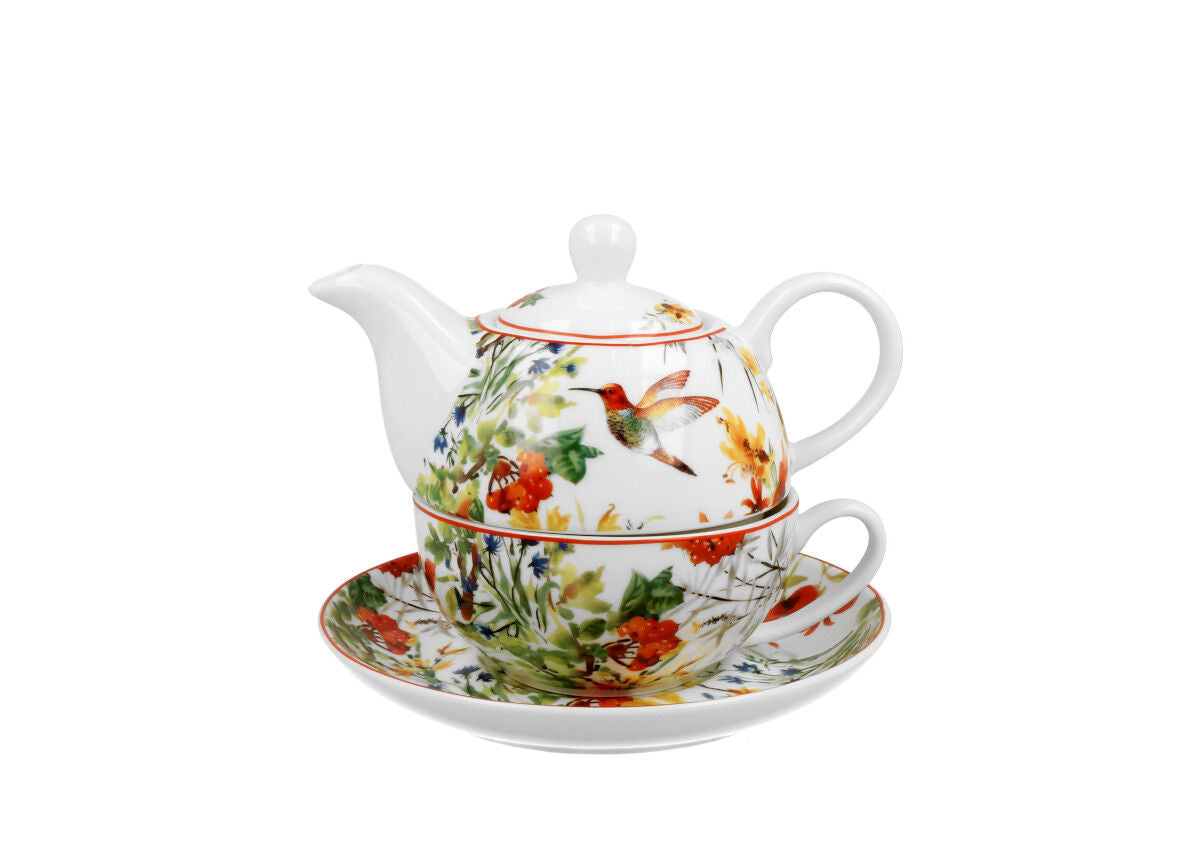 DUO FLORAL Tasse mit Teekanne LINNEA New Bone China Porzellan – Bild 2