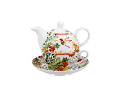 DUO FLORAL Tasse mit Teekanne LINNEA New Bone China Porzellan – Bild 2