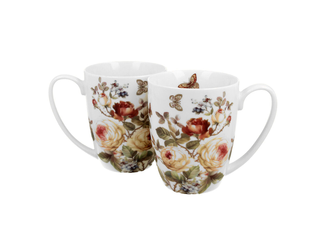 DUO FLORAL 2er-Set Becher 380 ml ZAHRA New Bone China Porzellan – Bild 2