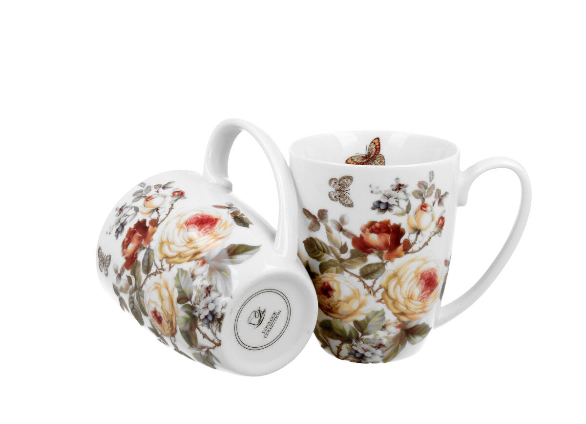 DUO FLORAL 2er-Set Becher 380 ml ZAHRA New Bone China Porzellan – Bild 3