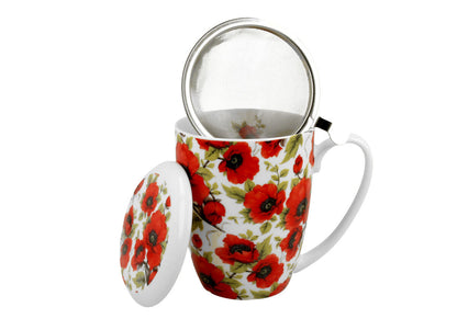 DUO FLORAL Becher 380 ml LINA mit Teesieb, New Bone China Porzellan – Bild 3