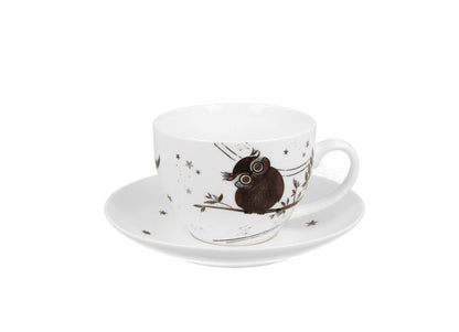 DUO ANIMALS Tasse 250 ml CHARMING OWLS mit Untertasse, New Bone China Porzellan – Bild 2