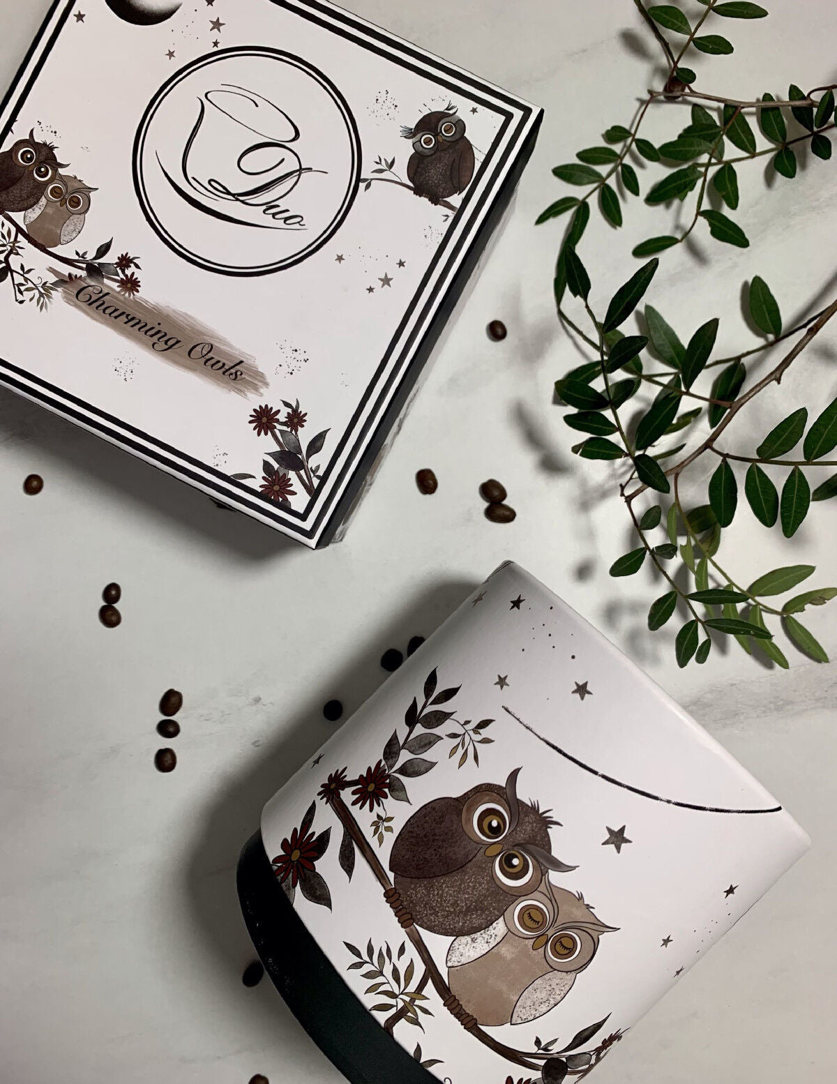DUO ANIMALS Tasse 250 ml CHARMING OWLS mit Untertasse, New Bone China Porzellan – Bild 8