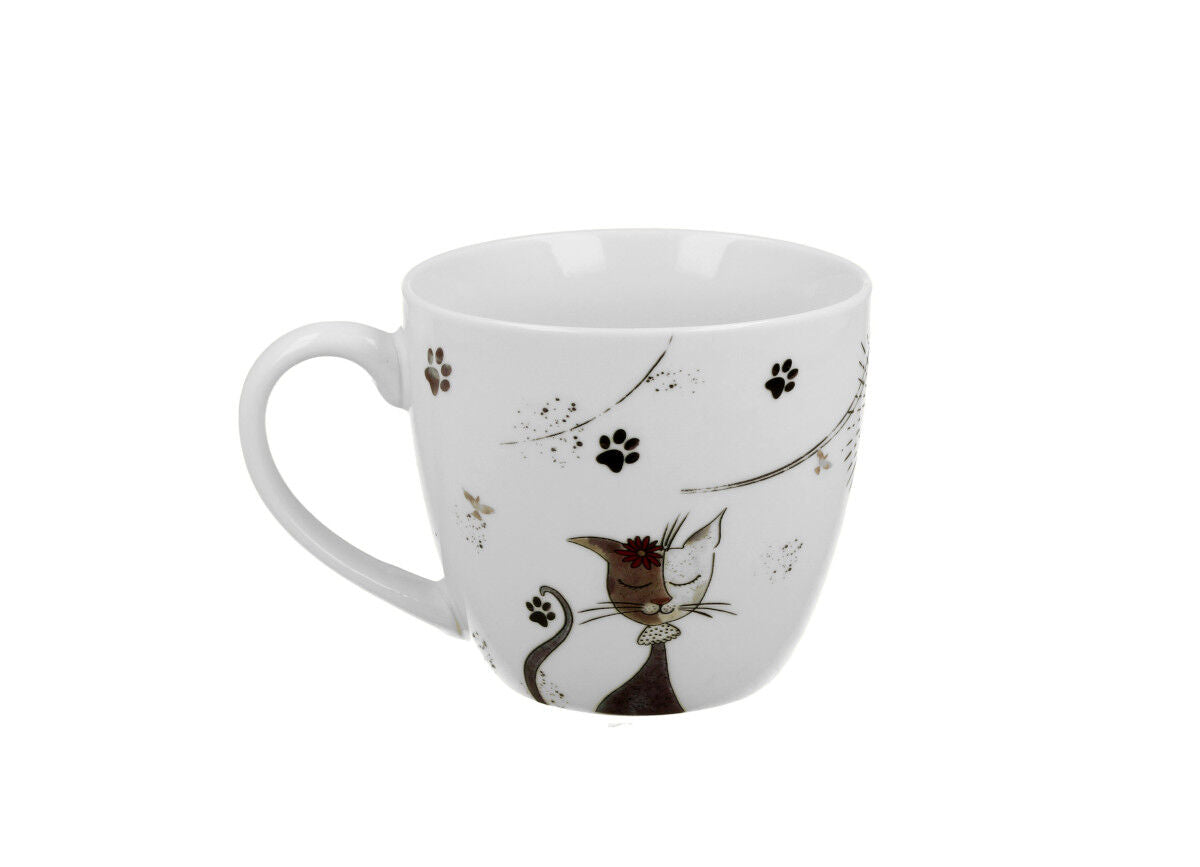 DUO ANIMALS Becher 460 ml CHARMING CATS New Bone China Porzellan – Bild 3