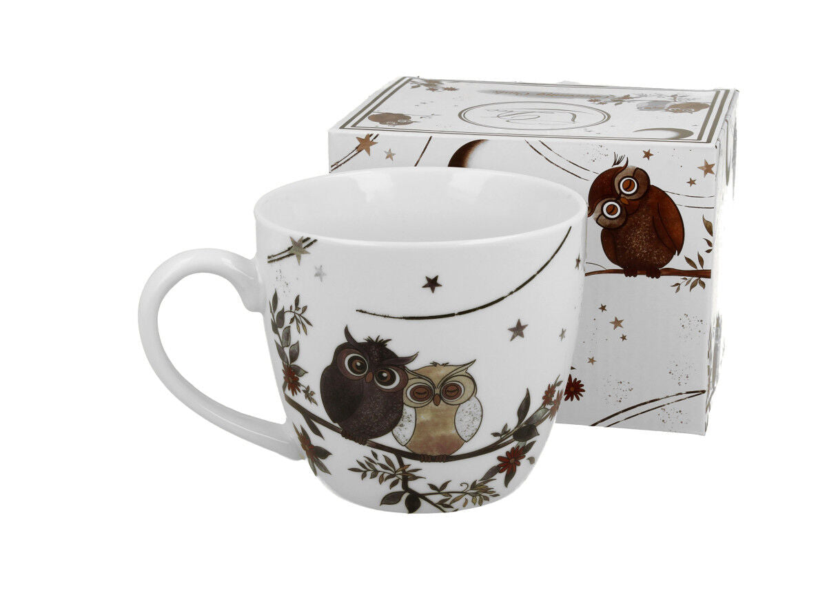 DUO ANIMALS Becher 460 ml CHARMING OWLS New Bone China Porzellan – Bild 2