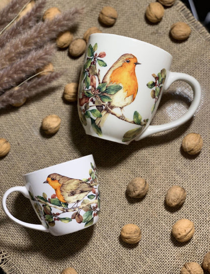 DUO ANIMALS XXL Becher 1000 ml ROBIN New Bone China Porzellan – Bild 5