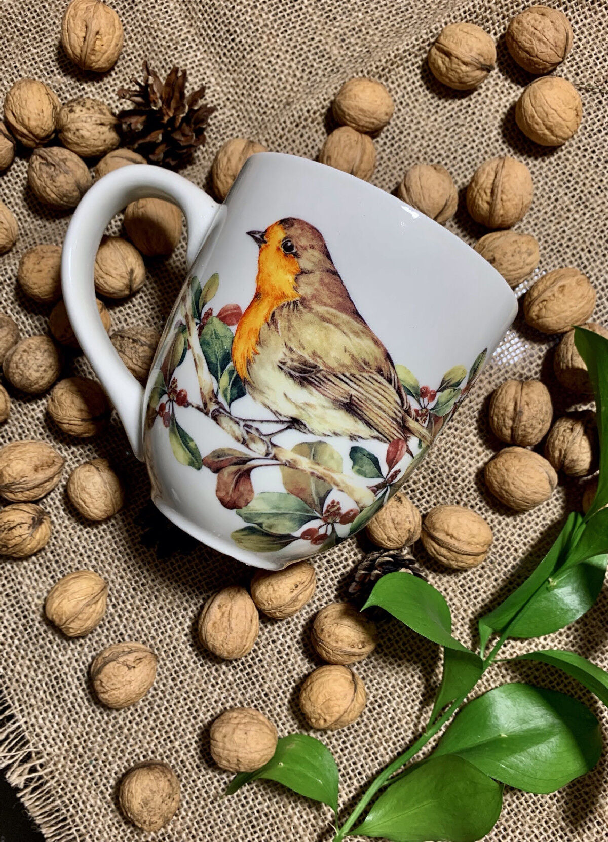 DUO ANIMALS XXL Becher 1000 ml ROBIN New Bone China Porzellan – Bild 6