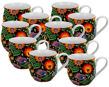 10er SET DUO ETNO Becher 500 ml ETNIC New Bone China Porzellan