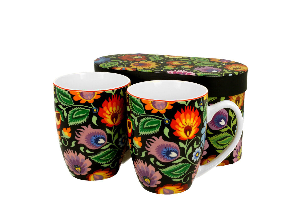 DUO ETNO 2er-Set klassische Becher 350 ml ETNIC New Bone China Porzellan