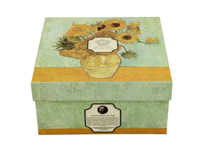 DUO ART GALLERY Tasse 270 ml SUNFLOWERS mit Untertasse, New Bone China Porzellan – Bild 4