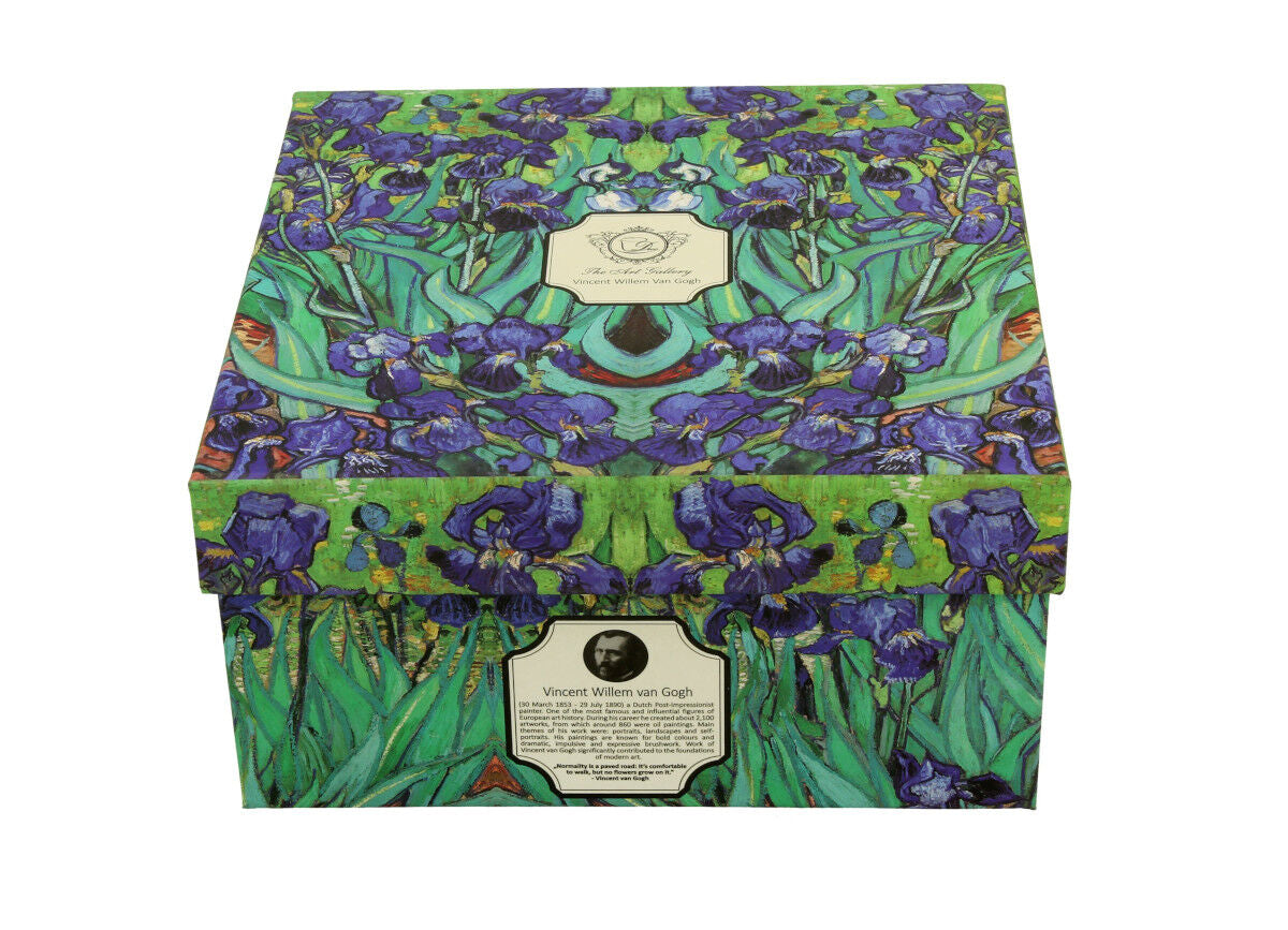 DUO ART GALLERY Tasse 270 ml IRISES mit Untertasse, New Bone China Porzellan – Bild 4