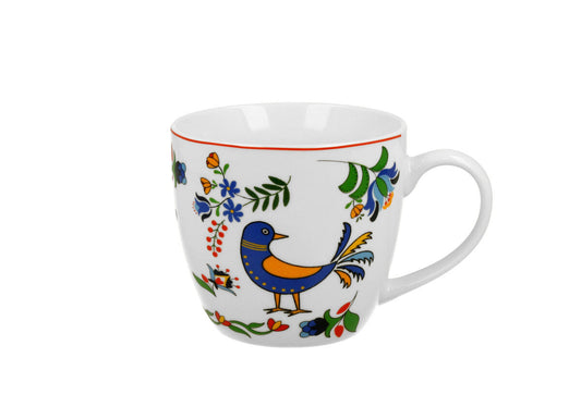 DUO ETNO Becher 460 ml KASHUBIAN BIRD in Tragetasche, New Bone China Porzellan