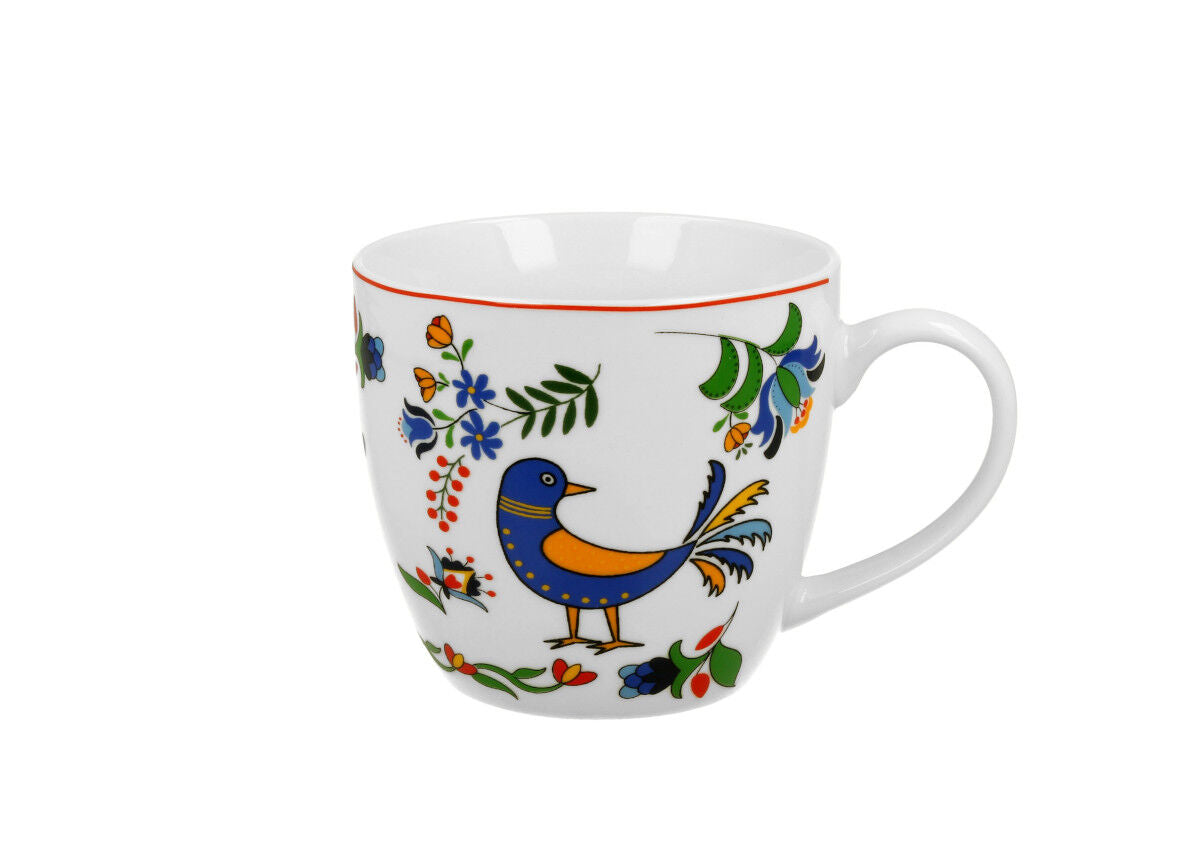 10er SET DUO ETNO Becher 460 ml KASHUBIAN BIRD in Tragetasche, New Bone China Porzellan – Bild 2