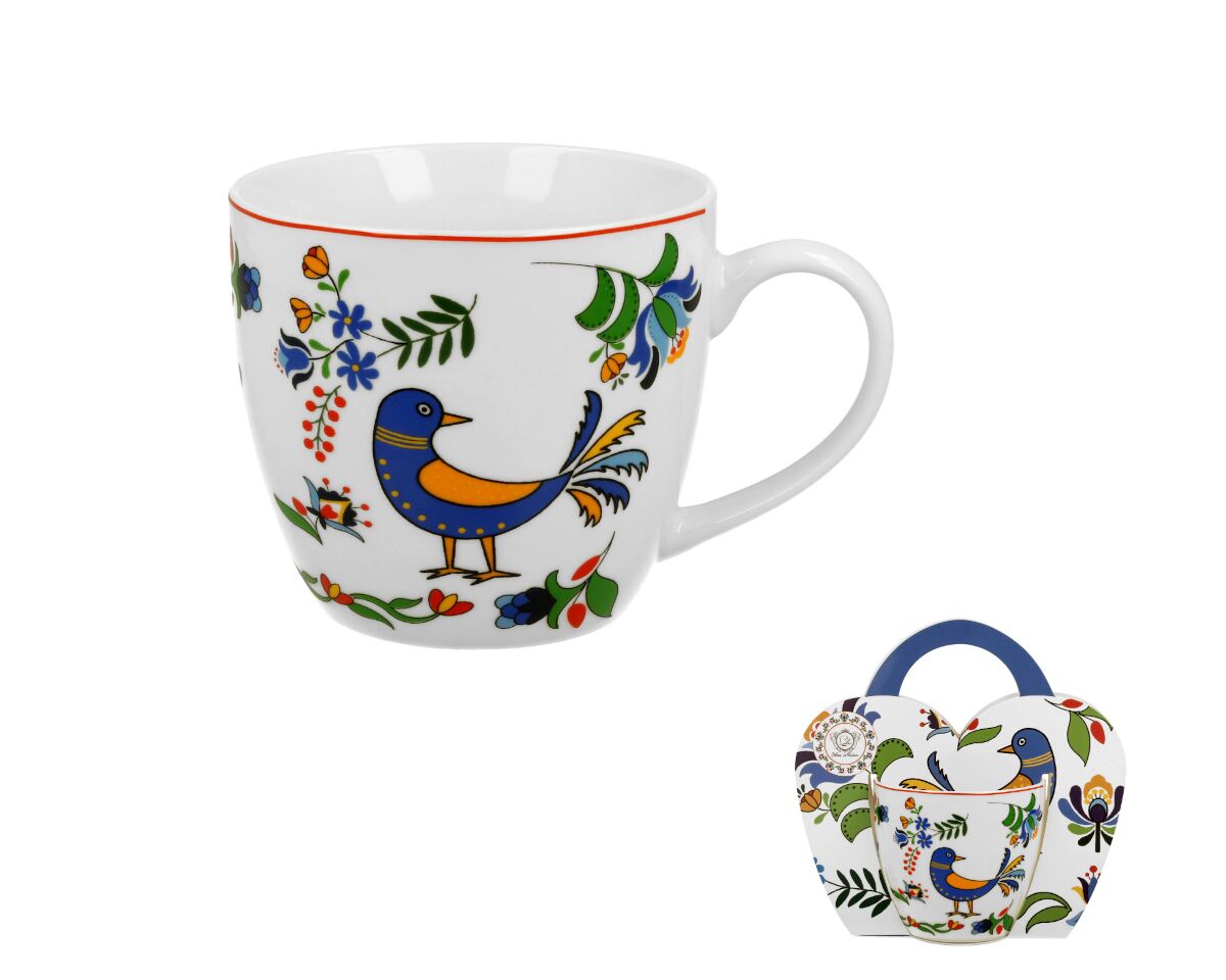 DUO ETNO Becher 460 ml KASHUBIAN BIRD in Tragetasche, New Bone China Porzellan – Bild 2