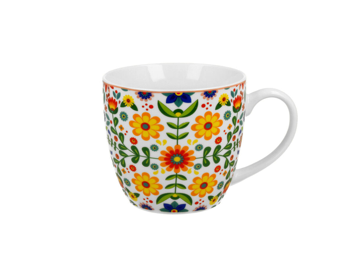 DUO ETNO Becher 460 ml MERIDA WHITE in Tragetasche, New Bone China Porzellan