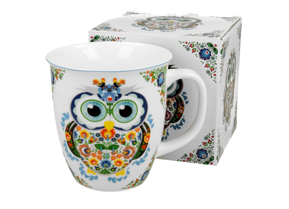 DUO ETNO Becher 650 ml OWL New Bone China Porzellan