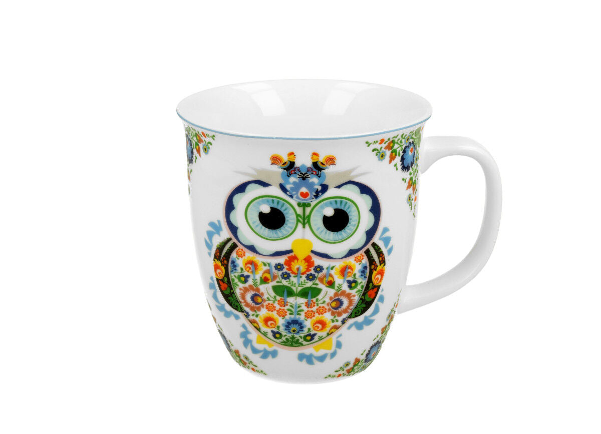 10er SET DUO ETNO Becher 650 ml OWL New Bone China Porzellan – Bild 3