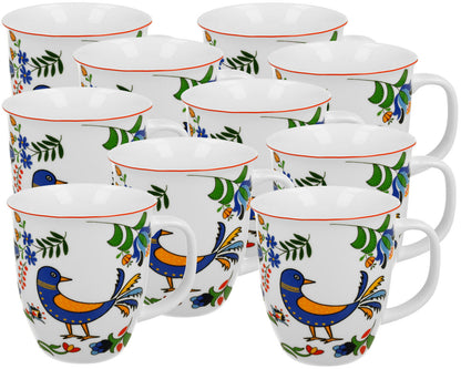 10er SET DUO ETNO Becher 31980 REGIONAL PATTERNS 650 ml New Bone China Porzellan