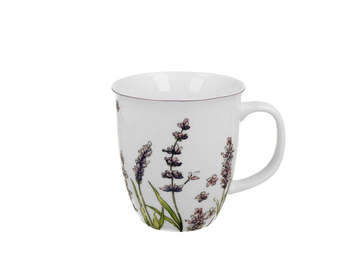 DUO FLORAL Becher 650 ml CLASSIC LAVENDER New Bone China Porzellan – Bild 2