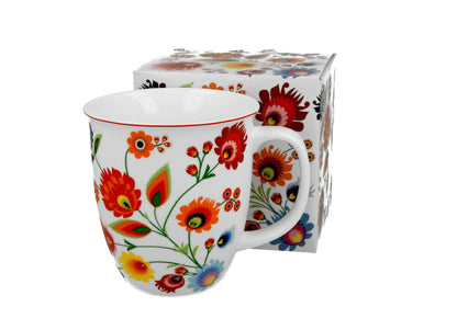 DUO ETNO Becher 650 ml ŁOWICZ New Bone China Porzellan