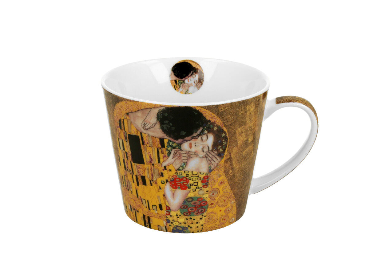 DUO ART GALLERY Becher 610 ml THE KISS New Bone China Porzellan – Bild 2